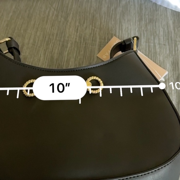 NEW Black Shoulder Bag with Gold Horse Bit Detail - Picture 5 of 5